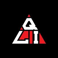 QLI triangle letter logo design with triangle shape. QLI triangle logo design monogram. QLI triangle vector logo template with red color. QLI triangular logo Simple, Elegant, and Luxurious Logo.