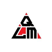diseño de logotipo de letra triangular qlm con forma de triángulo. monograma de diseño de logotipo de triángulo qlm. plantilla de logotipo de vector de triángulo qlm con color rojo. logotipo triangular qlm logotipo simple, elegante y lujoso.