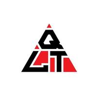 diseño de logotipo de letra triangular qlt con forma de triángulo. monograma de diseño de logotipo de triángulo qlt. plantilla de logotipo de vector de triángulo qlt con color rojo. logotipo triangular qlt logotipo simple, elegante y lujoso.