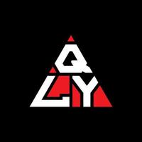 diseño de logotipo de letra triangular qly con forma de triángulo. monograma de diseño de logotipo de triángulo qly. plantilla de logotipo de vector de triángulo qly con color rojo. logotipo triangular qly logotipo simple, elegante y lujoso.