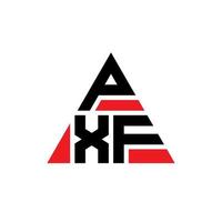 diseño de logotipo de letra triangular pxf con forma de triángulo. monograma de diseño de logotipo de triángulo pxf. Plantilla de logotipo de vector de triángulo pxf con color rojo. logotipo triangular pxf logotipo simple, elegante y lujoso.