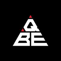 QBE triangle letter logo design with triangle shape. QBE triangle logo design monogram. QBE triangle vector logo template with red color. QBE triangular logo Simple, Elegant, and Luxurious Logo.