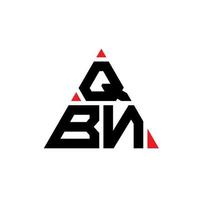 diseño de logotipo de letra triangular qbn con forma de triángulo. monograma de diseño del logotipo del triángulo qbn. plantilla de logotipo de vector de triángulo qbn con color rojo. logotipo triangular qbn logotipo simple, elegante y lujoso.