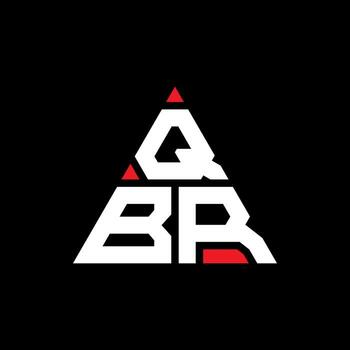 QBR triangle letter logo design with triangle shape. QBR triangle logo design monogram. QBR triangle vector logo template with red color. QBR triangular logo Simple, Elegant, and Luxurious Logo.