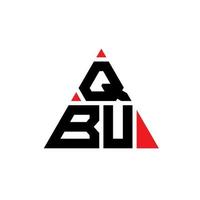 QBU triangle letter logo design with triangle shape. QBU triangle logo design monogram. QBU triangle vector logo template with red color. QBU triangular logo Simple, Elegant, and Luxurious Logo.