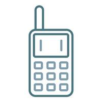 Walkie Talkie Line Two Color Icon vector