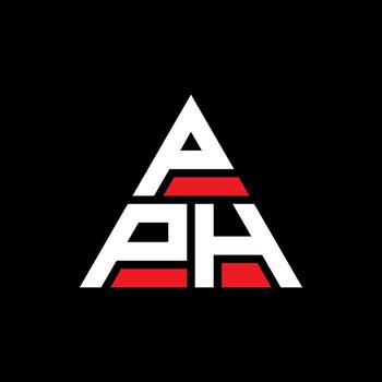 PPH triangle letter logo design with triangle shape. PPH triangle logo design monogram. PPH triangle vector logo template with red color. PPH triangular logo Simple, Elegant, and Luxurious Logo.