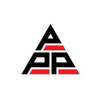 diseño de logotipo de letra triangular ppp con forma de triángulo. monograma de diseño de logotipo de triángulo ppp. plantilla de logotipo de vector de triángulo ppp con color rojo. logo triangular ppp logo simple, elegante y lujoso.