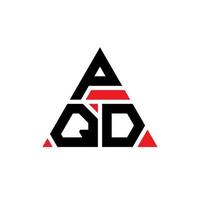 PQD triangle letter logo design with triangle shape. PQD triangle logo design monogram. PQD triangle vector logo template with red color. PQD triangular logo Simple, Elegant, and Luxurious Logo.