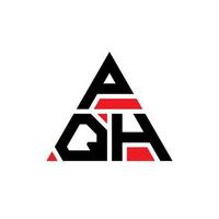 diseño de logotipo de letra triangular pqh con forma de triángulo. monograma de diseño de logotipo de triángulo pqh. plantilla de logotipo de vector de triángulo pqh con color rojo. logotipo triangular pqh logotipo simple, elegante y lujoso.