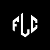 diseño de logotipo de letra flc con forma de polígono. diseño de logotipo en forma de cubo y polígono flc. flc hexágono vector logo plantilla colores blanco y negro. monograma flc, logotipo comercial y inmobiliario.