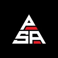 diseño de logotipo de letra triangular psa con forma de triángulo. monograma de diseño de logotipo de triángulo psa. plantilla de logotipo de vector de triángulo psa con color rojo. logo triangular de psa logo simple, elegante y lujoso.