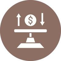 Balance Glyph Circle Background Icon vector