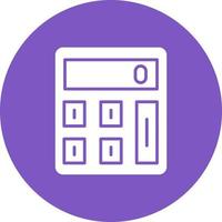 Calculator Glyph Circle Background Icon vector