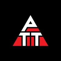 diseño de logotipo de letra de triángulo ptt con forma de triángulo. monograma de diseño del logotipo del triángulo ptt. plantilla de logotipo de vector de triángulo ptt con color rojo. logo triangular ptt logo simple, elegante y lujoso.