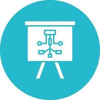 Strategy Glyph Circle Background Icon vector