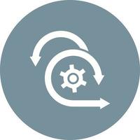 Scrum Glyph Circle Background Icon vector