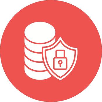 Database Security Glyph Circle Background Icon vector