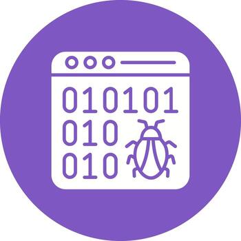 icono de fondo de círculo de glifo de código de pirateo vector