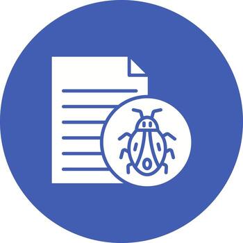 Infected File Glyph Circle Background Icon vector