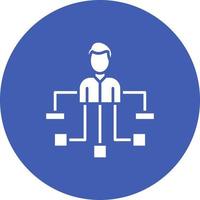Hierarchy Glyph Circle Background Icon vector