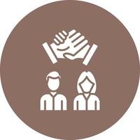 Team Collaboration Glyph Circle Background Icon vector
