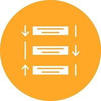 Rearrange Tasks Glyph Circle Background Icon vector