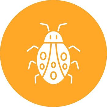Bug Glyph Circle Background Icon vector