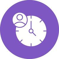 Time Management Glyph Circle Background Icon vector