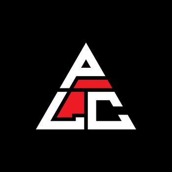 PLC triangle letter logo design with triangle shape. PLC triangle logo design monogram. PLC triangle vector logo template with red color. PLC triangular logo Simple, Elegant, and Luxurious Logo.