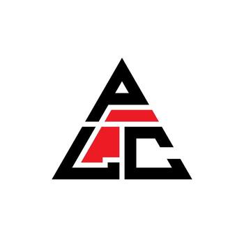 PLC triangle letter logo design with triangle shape. PLC triangle logo design monogram. PLC triangle vector logo template with red color. PLC triangular logo Simple, Elegant, and Luxurious Logo.