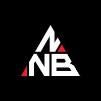 Diseño de logotipo de letra triangular nnb con forma de triángulo. monograma de diseño de logotipo de triángulo nnb. plantilla de logotipo de vector de triángulo nnb con color rojo. logotipo triangular nnb logotipo simple, elegante y lujoso.