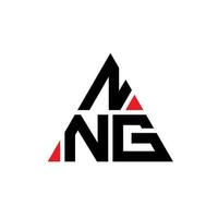 diseño de logotipo de letra triangular nng con forma de triángulo. monograma de diseño de logotipo de triángulo nng. plantilla de logotipo de vector de triángulo nng con color rojo. logotipo triangular nng logotipo simple, elegante y lujoso.