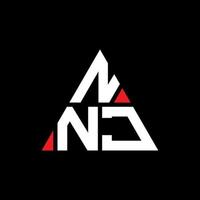 nnj diseño de logotipo de letra triangular con forma de triángulo. monograma de diseño de logotipo de triángulo nnj. plantilla de logotipo de vector de triángulo nnj con color rojo. logotipo triangular nnj logotipo simple, elegante y lujoso.