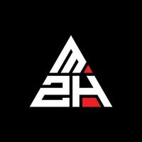 Diseño de logotipo de letra triangular mzh con forma de triángulo. monograma de diseño de logotipo de triángulo mzh. plantilla de logotipo de vector de triángulo mzh con color rojo. logotipo triangular mzh logotipo simple, elegante y lujoso.