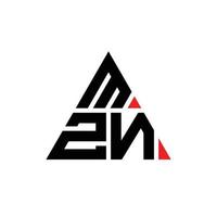 MZN triangle letter logo design with triangle shape. MZN triangle logo design monogram. MZN triangle vector logo template with red color. MZN triangular logo Simple, Elegant, and Luxurious Logo.