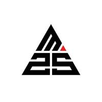 Diseño de logotipo de letra triangular mzs con forma de triángulo. monograma de diseño de logotipo de triángulo mzs. plantilla de logotipo de vector de triángulo mzs con color rojo. logotipo triangular mzs logotipo simple, elegante y lujoso.