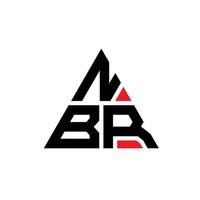 Diseño de logotipo de letra triangular nbr con forma de triángulo. monograma de diseño de logotipo de triángulo nbr. plantilla de logotipo de vector de triángulo nbr con color rojo. logotipo triangular nbr logotipo simple, elegante y lujoso.