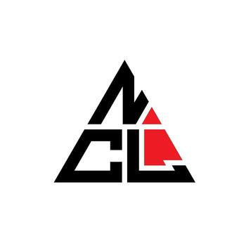 NCL triangle letter logo design with triangle shape. NCL triangle logo design monogram. NCL triangle vector logo template with red color. NCL triangular logo Simple, Elegant, and Luxurious Logo.