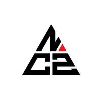 Diseño de logotipo de letra triangular ncz con forma de triángulo. monograma de diseño de logotipo de triángulo ncz. plantilla de logotipo de vector de triángulo ncz con color rojo. logotipo triangular ncz logotipo simple, elegante y lujoso.