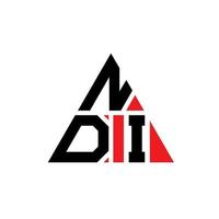 diseño de logotipo de letra triangular ndi con forma de triángulo. monograma de diseño del logotipo del triángulo ndi. plantilla de logotipo de vector de triángulo ndi con color rojo. logotipo triangular ndi logotipo simple, elegante y lujoso.