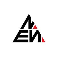 NEN triangle letter logo design with triangle shape. NEN triangle logo design monogram. NEN triangle vector logo template with red color. NEN triangular logo Simple, Elegant, and Luxurious Logo.