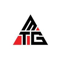 diseño de logotipo de letra de triángulo mtg con forma de triángulo. monograma de diseño de logotipo de triángulo mtg. mtg triángulo vector logo plantilla con color rojo. logotipo triangular mtg logotipo simple, elegante y lujoso.