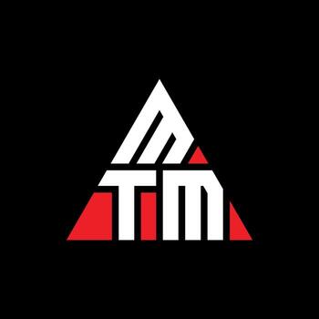 MTM triangle letter logo design with triangle shape. MTM triangle logo design monogram. MTM triangle vector logo template with red color. MTM triangular logo Simple, Elegant, and Luxurious Logo.