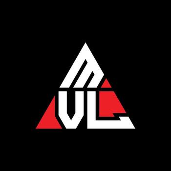 MVL triangle letter logo design with triangle shape. MVL triangle logo design monogram. MVL triangle vector logo template with red color. MVL triangular logo Simple, Elegant, and Luxurious Logo.