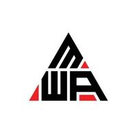 diseño de logotipo de letra triangular mwa con forma de triángulo. monograma de diseño del logotipo del triángulo mwa. plantilla de logotipo de vector de triángulo mwa con color rojo. logotipo triangular mwa logotipo simple, elegante y lujoso.