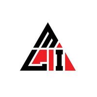 Diseño de logotipo de letra triangular mli con forma de triángulo. monograma de diseño de logotipo de triángulo mli. plantilla de logotipo de vector de triángulo mli con color rojo. logotipo triangular mli logotipo simple, elegante y lujoso.