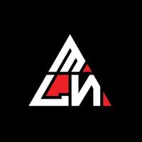 Diseño de logotipo de letra triangular mln con forma de triángulo. monograma de diseño de logotipo de triángulo mln. plantilla de logotipo de vector de triángulo mln con color rojo. logotipo triangular mln logotipo simple, elegante y lujoso.