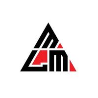 diseño de logotipo de letra triangular mlm con forma de triángulo. monograma de diseño de logotipo de triángulo mlm. plantilla de logotipo de vector de triángulo mlm con color rojo. logotipo triangular mlm logotipo simple, elegante y lujoso.