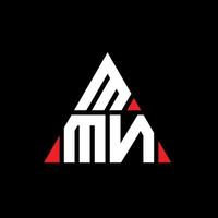 diseño de logotipo de letra triangular mmn con forma de triángulo. monograma de diseño de logotipo de triángulo mmn. plantilla de logotipo de vector de triángulo mmn con color rojo. logotipo triangular mmn logotipo simple, elegante y lujoso.